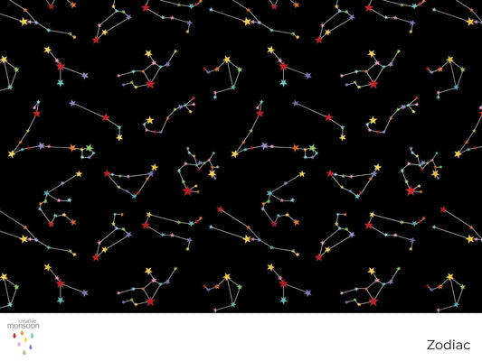 Zodiac Constellations Surface Pattern Design for Fabric, Homewares and Product Design