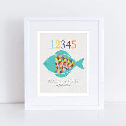 12345 fish print