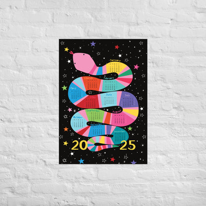 2025 Year of the Snake Calendar Poster