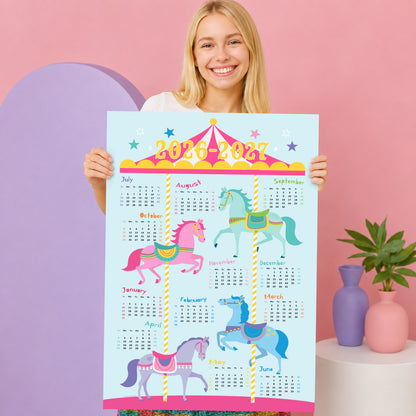 2026-2027 Academic Year Carousel Calendar Poster