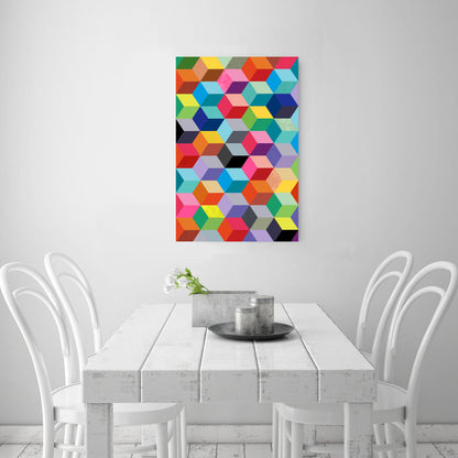 Geometric cube print