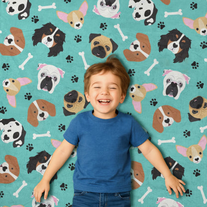 Puppy dog throw blanket