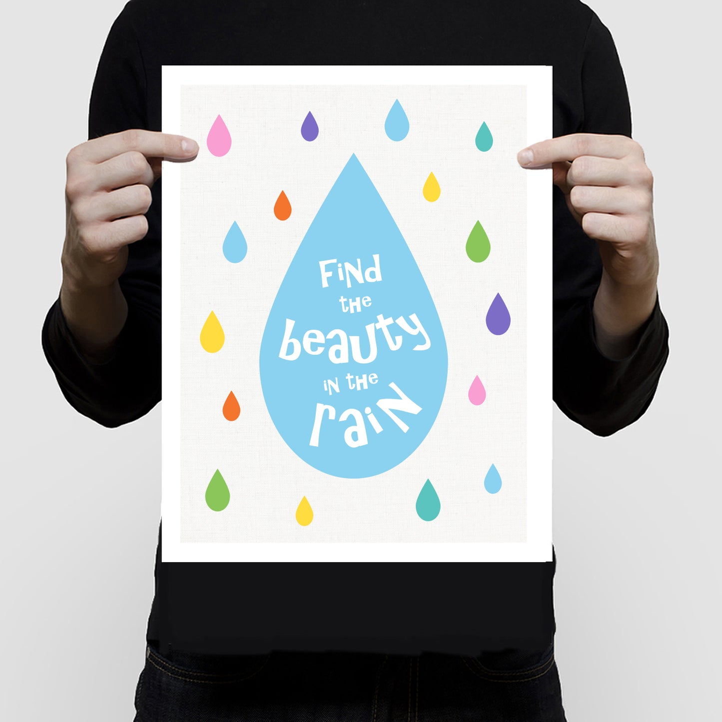 Rain find beauty print