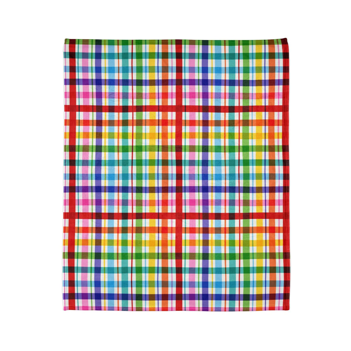 Colorful plaid pattern blanket