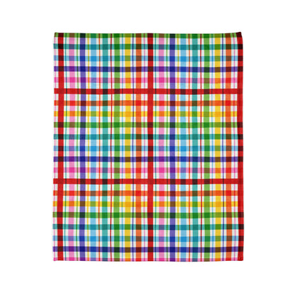 Colorful plaid pattern blanket