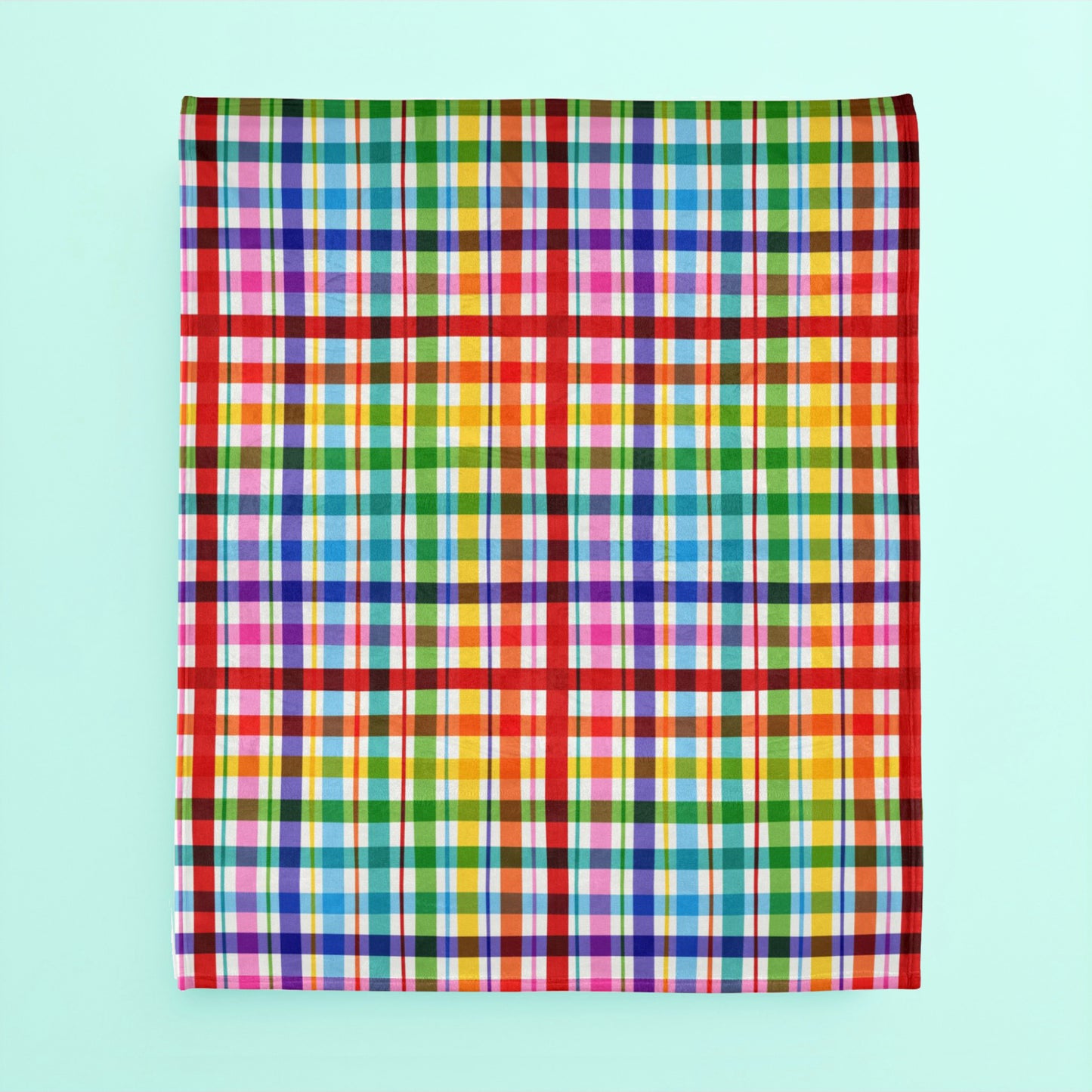 Colorful plaid pattern blanket