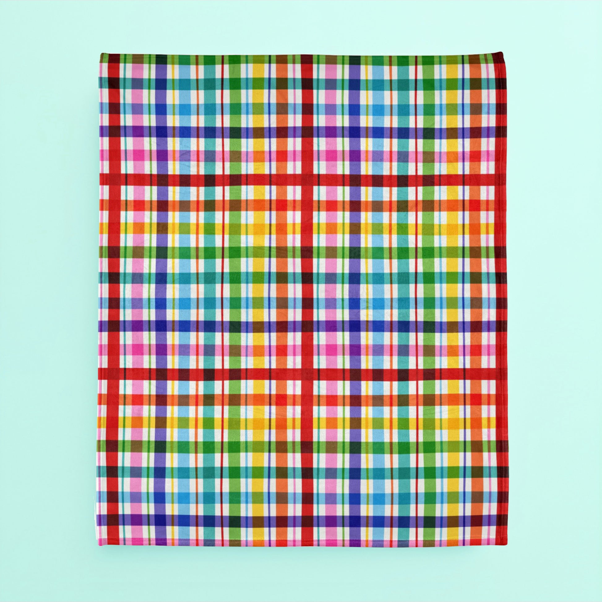 Colorful plaid pattern blanket