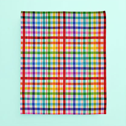 Colorful plaid pattern blanket