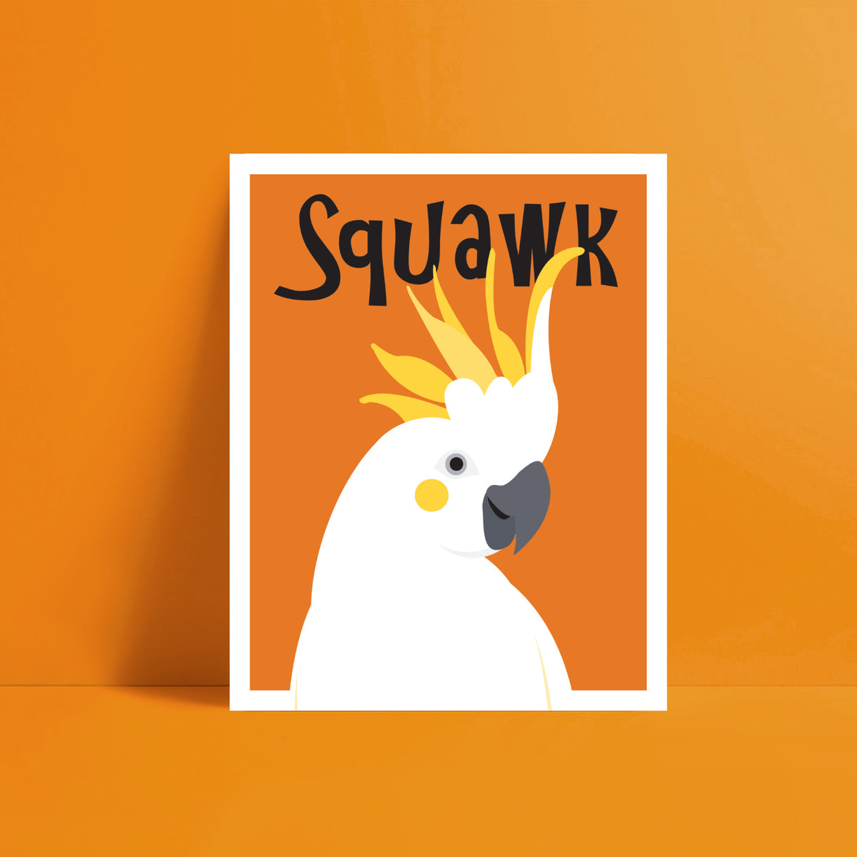 Squawk Squawk Squawk cockatoo print – creative monsoon