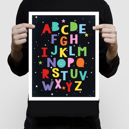Alphabet stars print