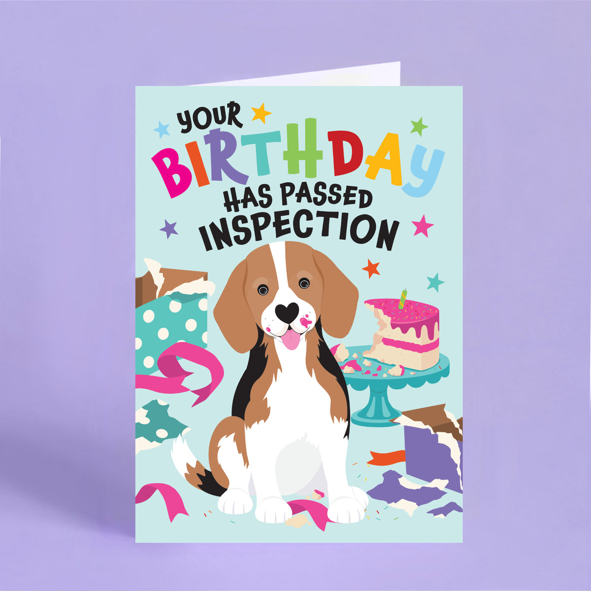 Birthday Inspection Funny Beagle Birthday Card