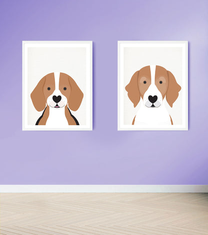 Beagle puppy print