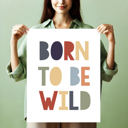 Born to be wild earth tones print