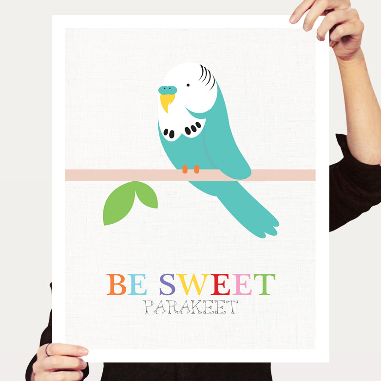 Be sweet parakeet print