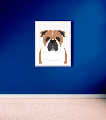 English bulldog print