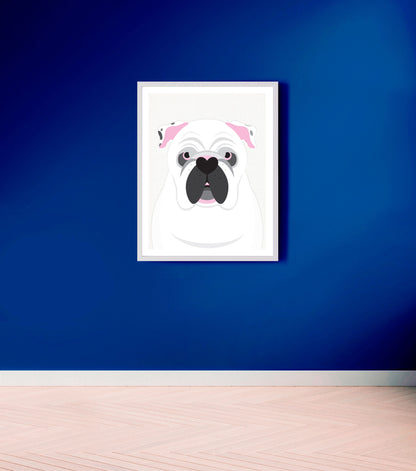 English bulldog print