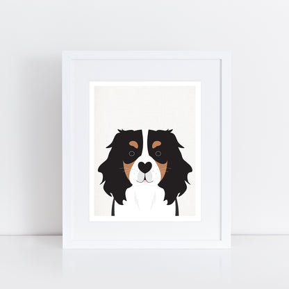 Cavalier king charles spaniel print