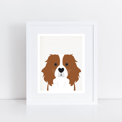 Cavalier king charles spaniel print