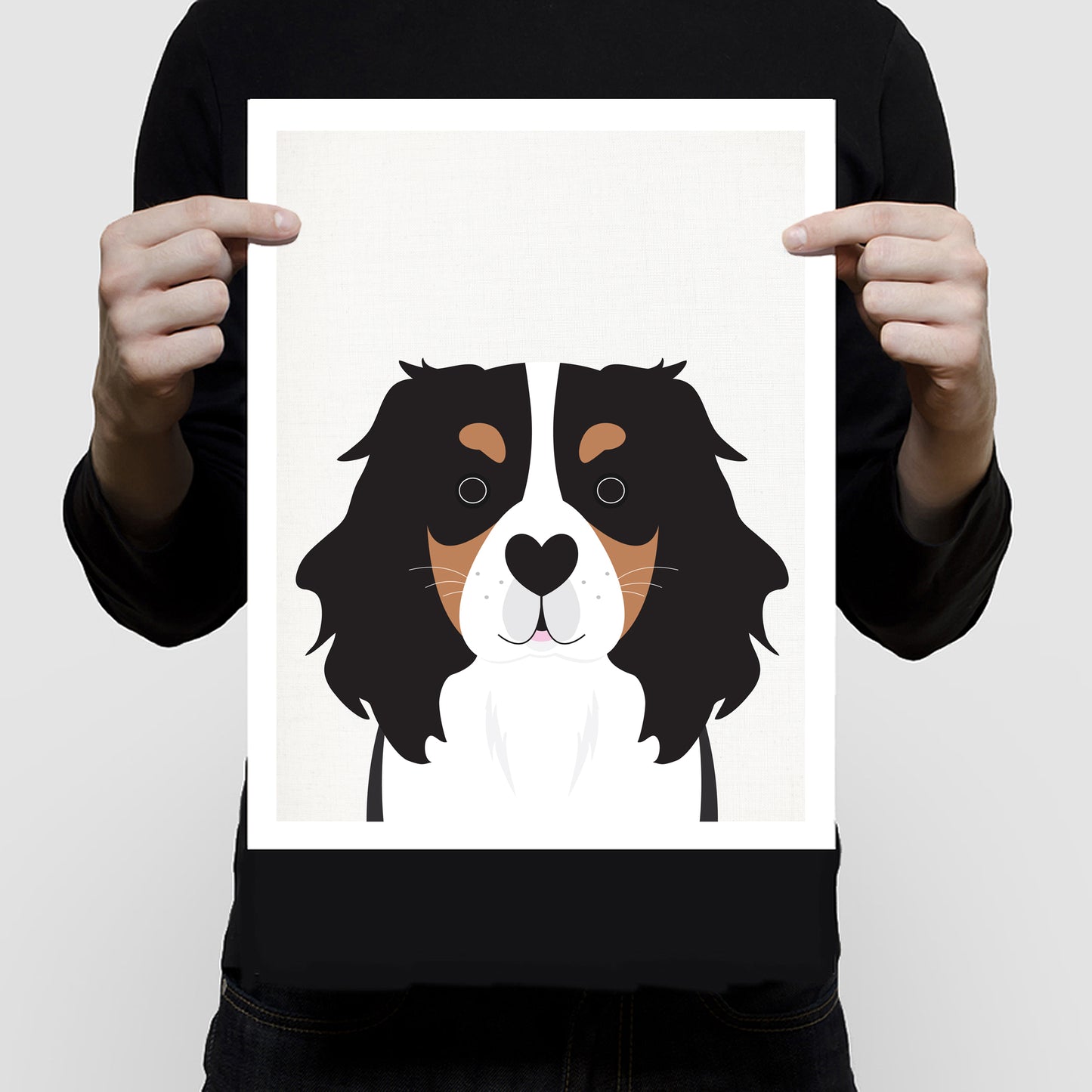 Cavalier king charles spaniel print