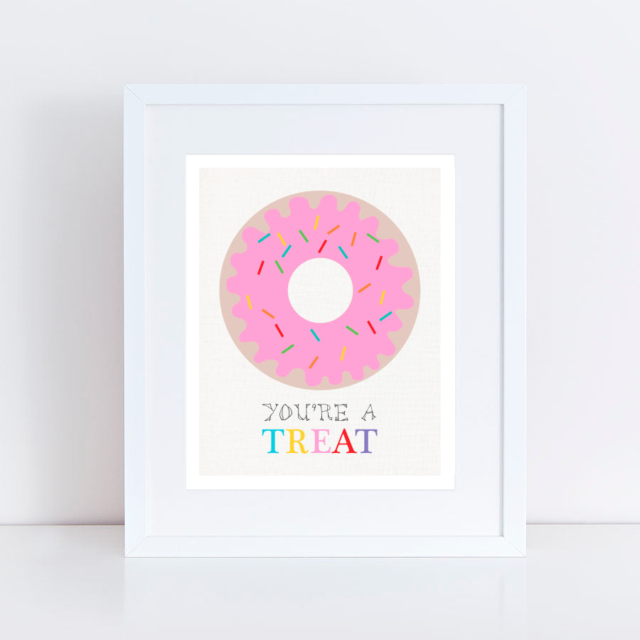 donut illustration with you're a treat