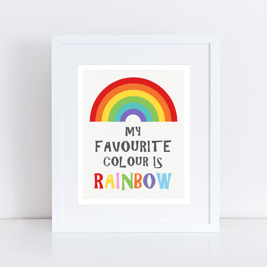 My favourite colour is rainbow print in colourful rainbow