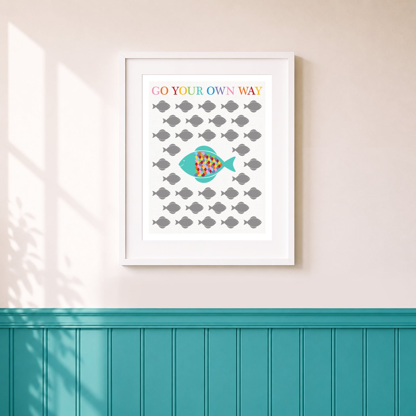 Go Your Own Way Fish Wall Art Print