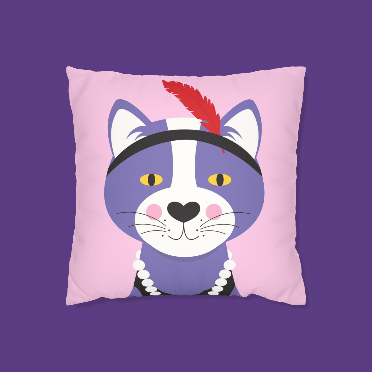 Flapper cat cushion cover