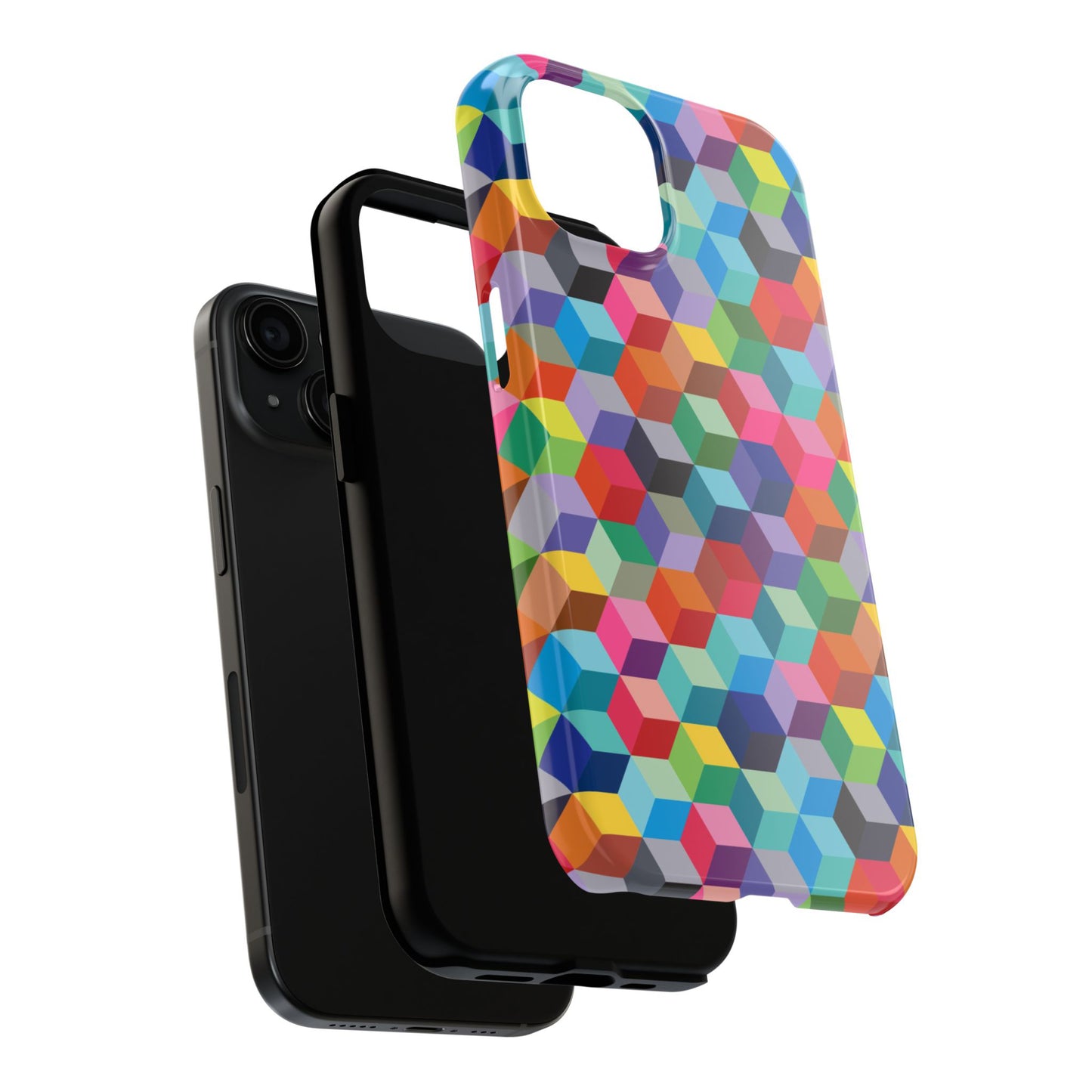 Geometric Cubes Mobile Phone Tough Case