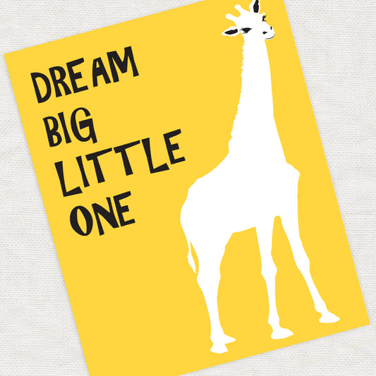 Giraffe Fingerprint Guest Book 10x8in print