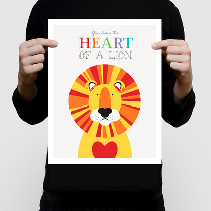 Lion heart print