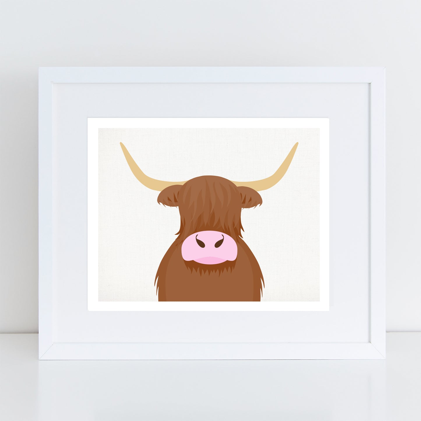 highland cow print in frame