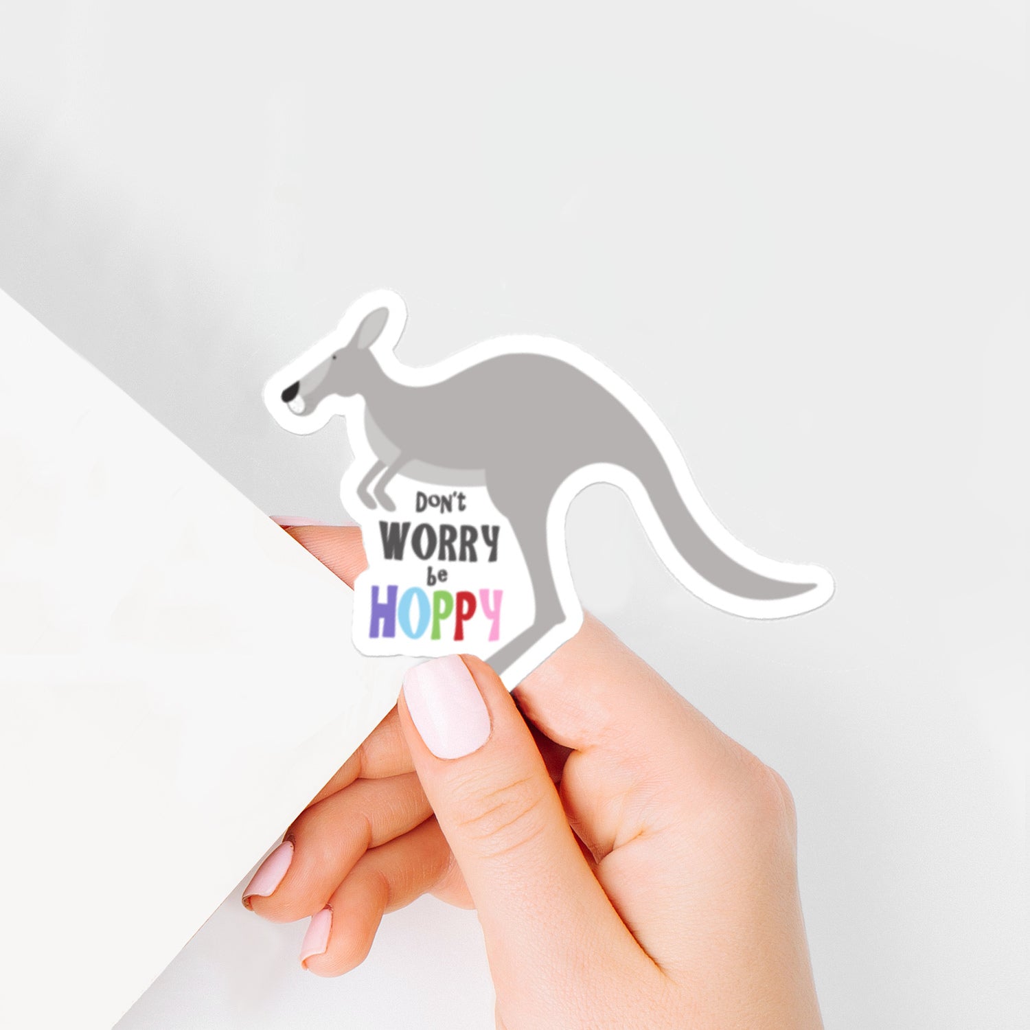 dont worry Be hoppy kangaroo sticker