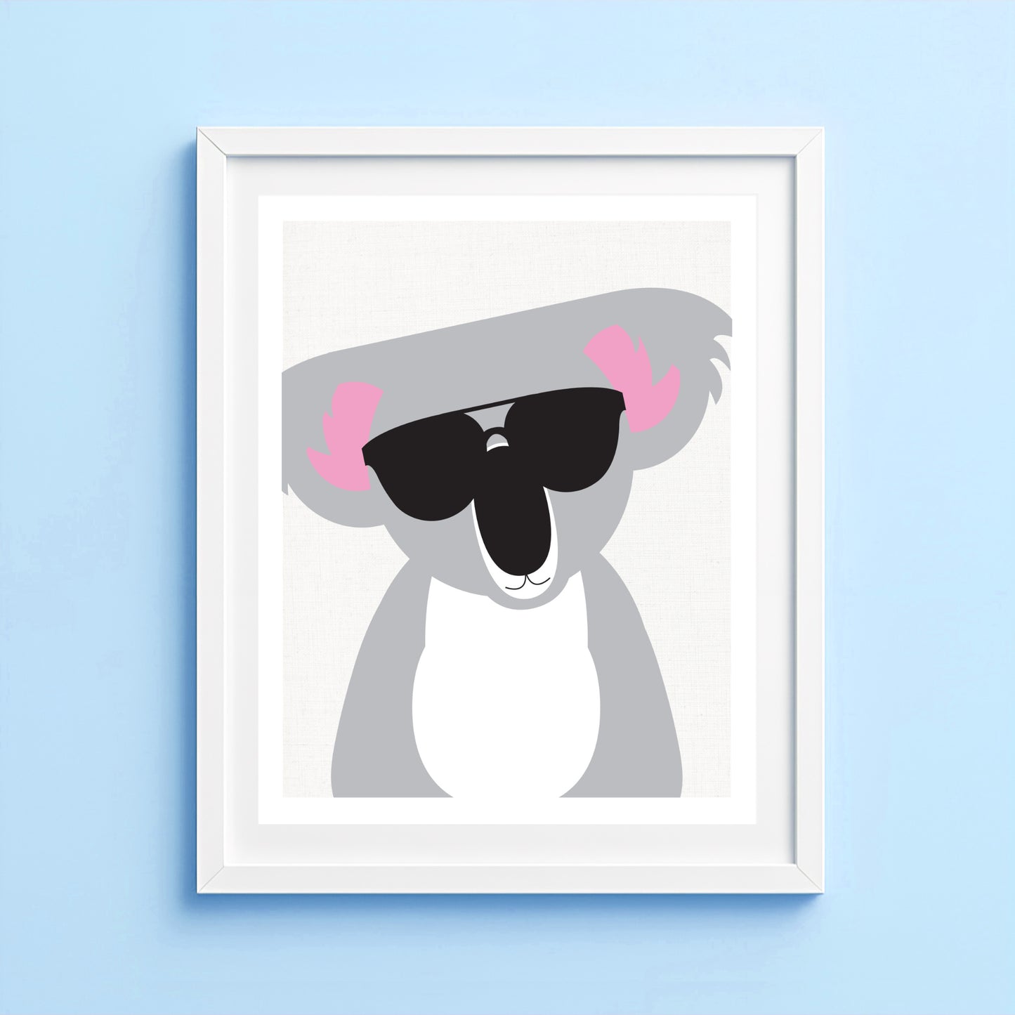 A koala in sunglasses print