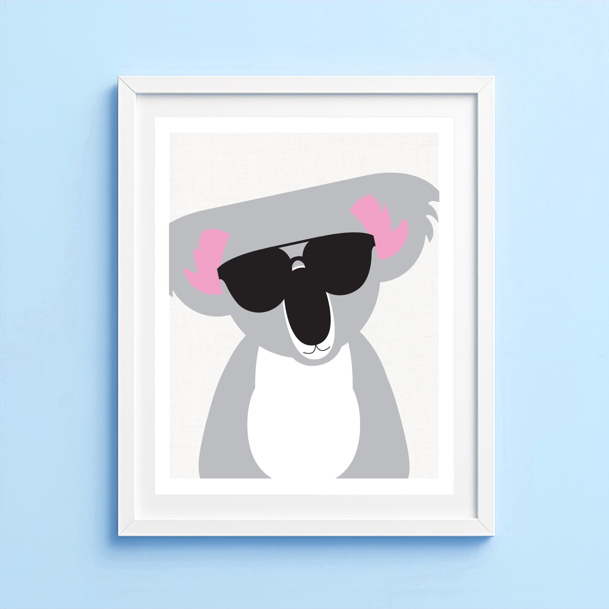 A koala in sunglasses print