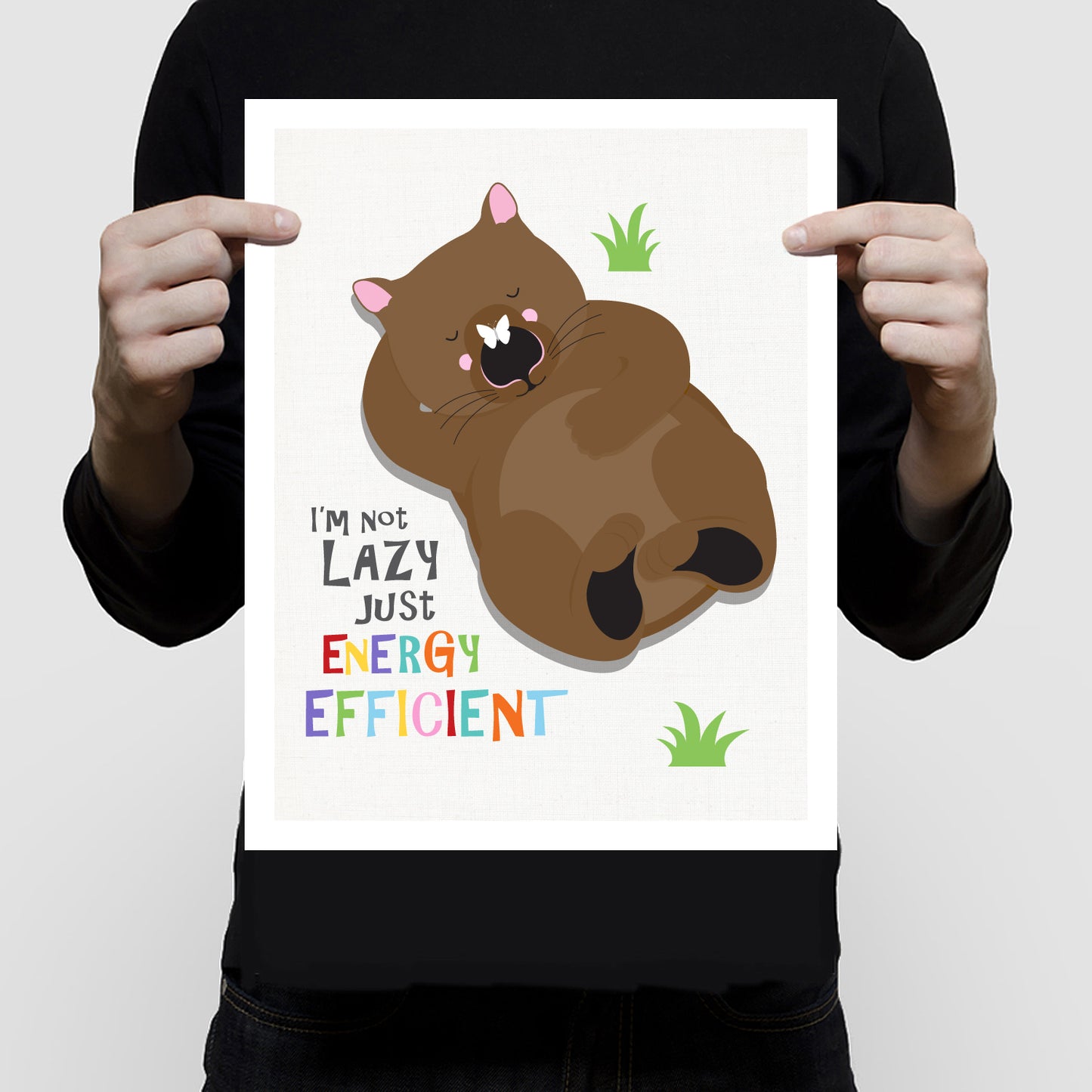 Lazy wombat print