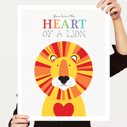 Lion heart print