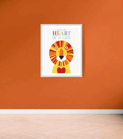 Lion heart print