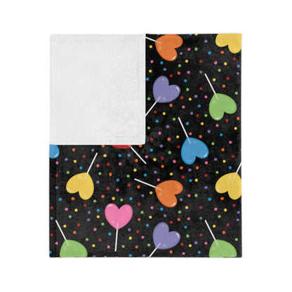 Lollipops and sprinkles throw blanket