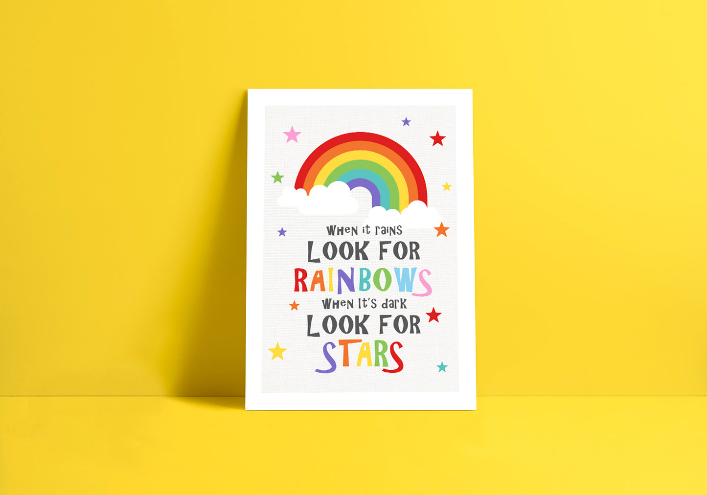 Look for rainbows print