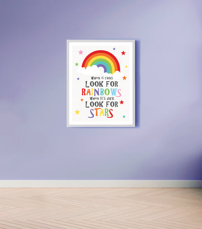 Look for rainbows print