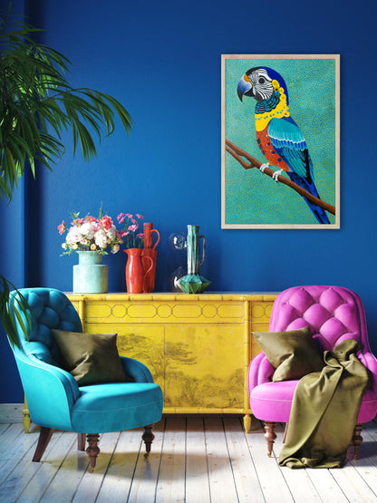 Macaw parrot print