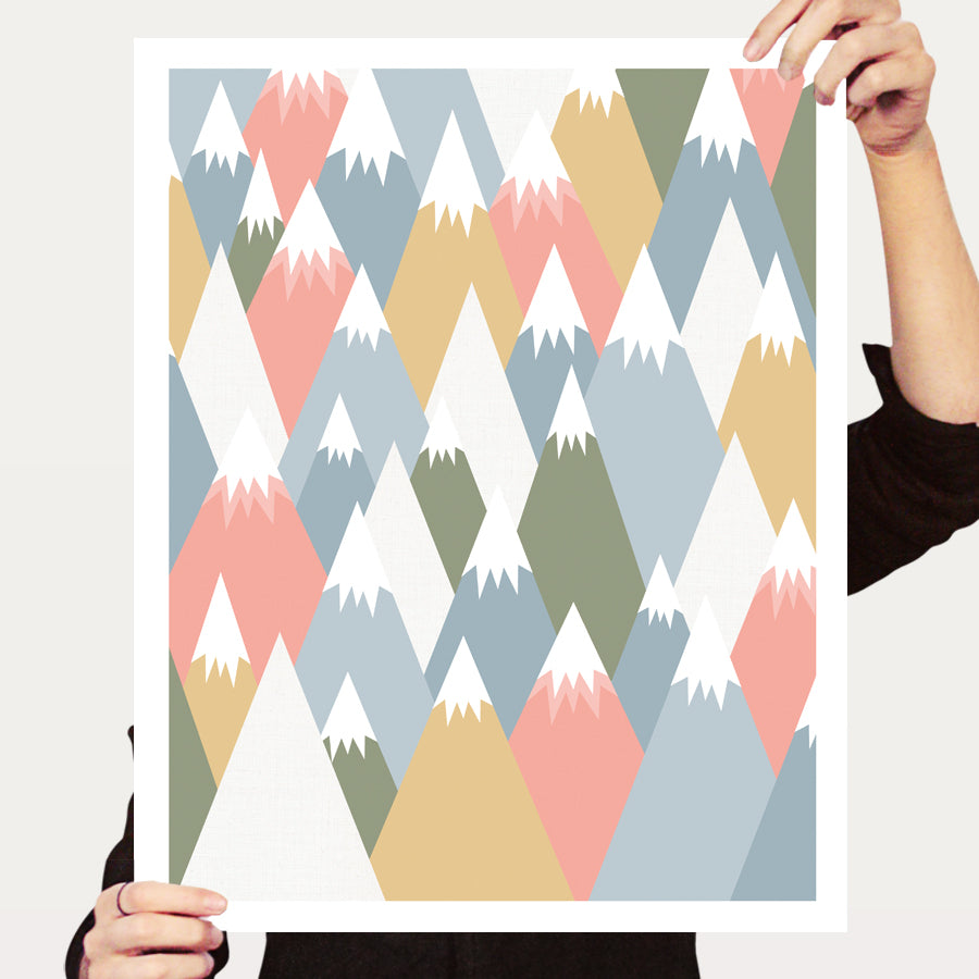 Snowy mountains print