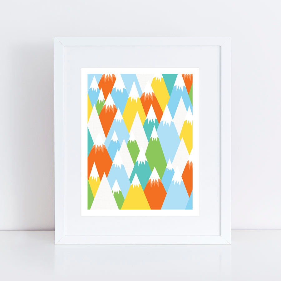 Snowy mountains print