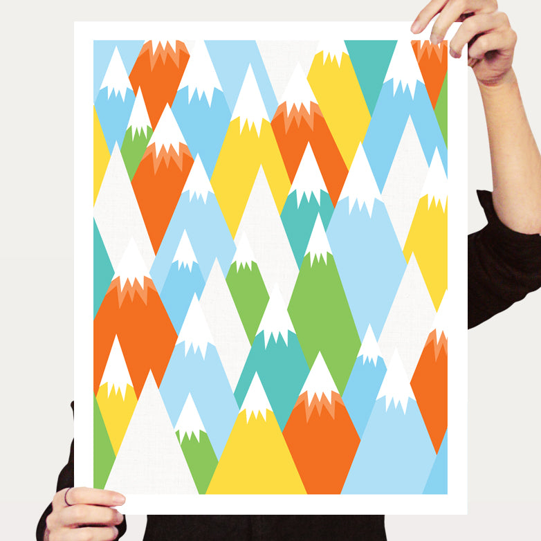 Snowy mountains print