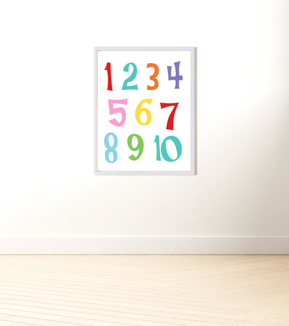 Colourful numbers print