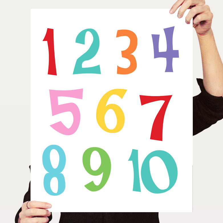 Colourful numbers print
