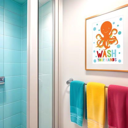 Octopus print wash your hands