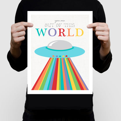 Out of this world flying saucer print