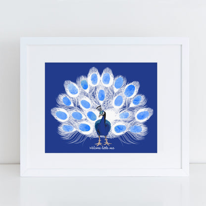 Peacock guest book print