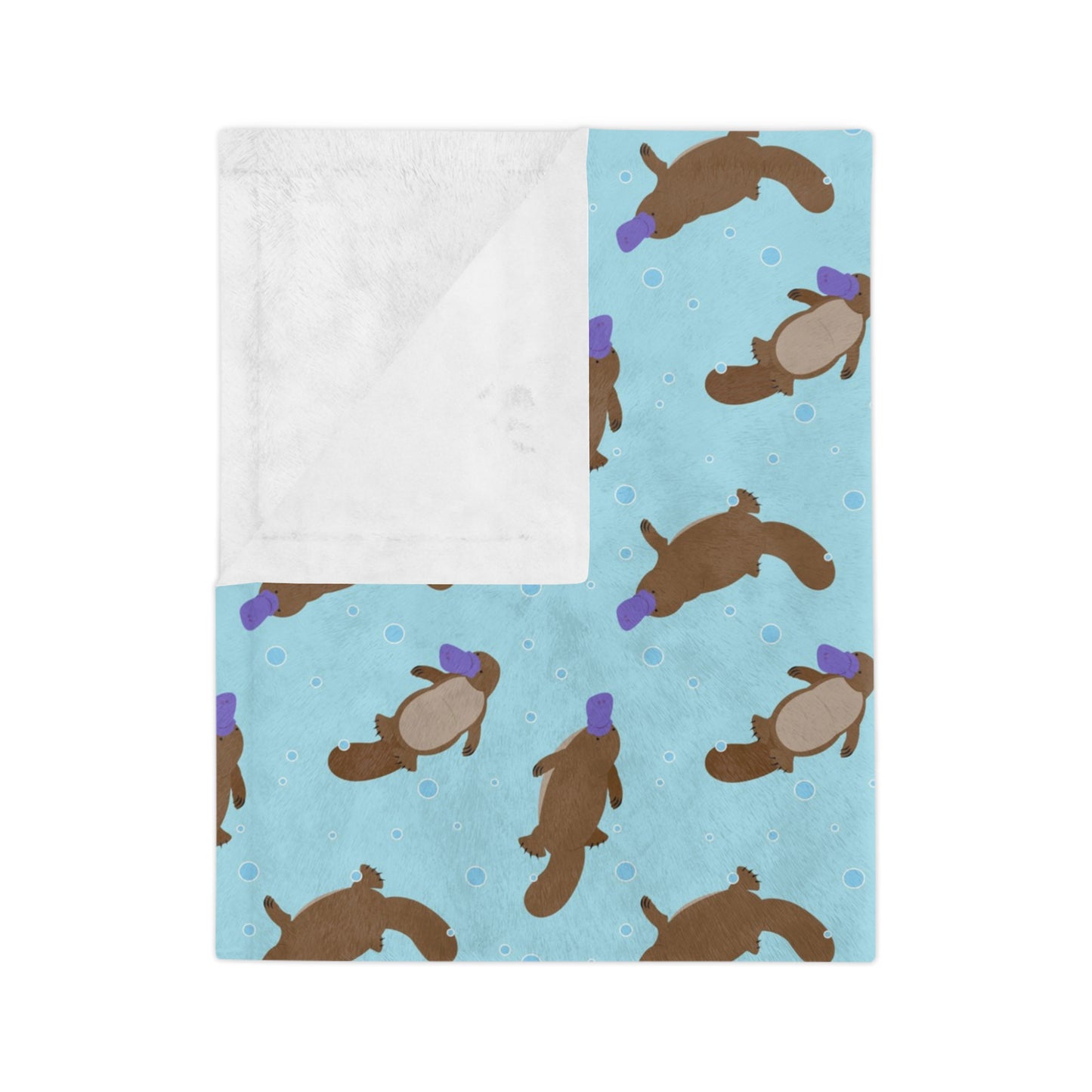 Playful platypus throw blanket